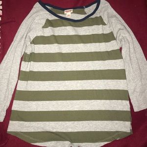 Striped baseball tee
